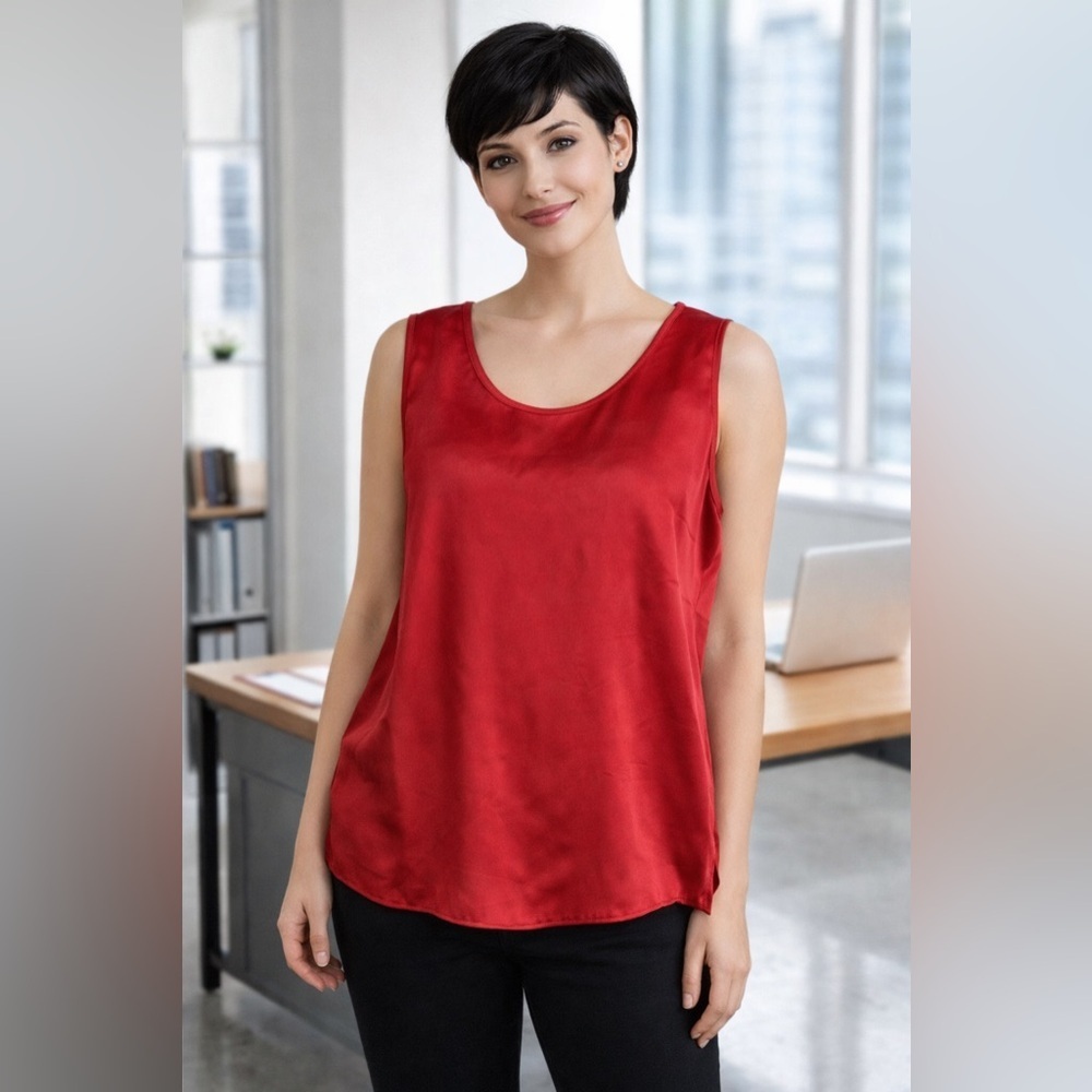 Notations Vibrant Red Top Size 1X